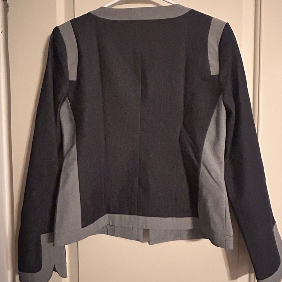 Mario Serrani Dark Light Gray Zipper Blazer Jacket
